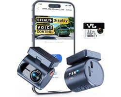 Auto Camera - Rijcamera Opname - Veilig Rijden - Compact Stealth Design - 2K QHD Resolutie - Zwart