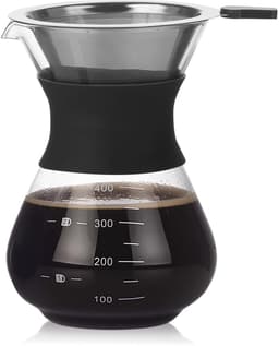 Dailygoods- Koffiezetapparaat 2-3 Kop - Giet Over Koffiezetapparaat - Glazen Pot - Roestvrij Stalen Koffiefilter - Compact Ontwerp - Drip Coffee Maker — thumbnail 1