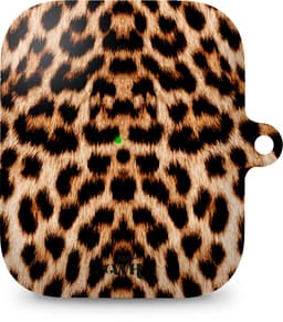 xoxo Wildhearts hoesje geschikt voor Airpods 1/2 - Wild Thing - Ook als telefoonhoesje verkrijgbaar - schokbestendige case geschikt voor Airpod 1 en 2 - koptelefoon case - Tijgerprint / luipaardprint - dierenprint hoesje - panterprint — thumbnail 1