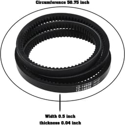 Dailygoods- Aandrijfriem 51 inch - 2 Stuks - Rubber - Compatibel met Hustler Raptor - Raptor Limited - Raptor SD/Raptor SDX - Hoge efficiëntie - Grasmaaier Riem — thumbnail 2