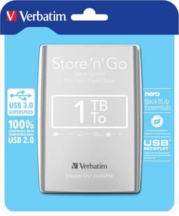 Externe Harde Schijf - Draagbare Opslag - Bestanden Opslaan - Plug and Play - 1TB - Zilver — thumbnail 4
