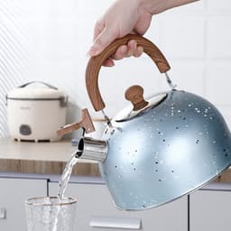 Dailygoods- Theeketel met luid fluitje - Roestvrij staal - Vintage ontwerp - Grote capaciteit 2 liter - Inductieketel - Handige waterinjectie - Waterkoker — thumbnail 4