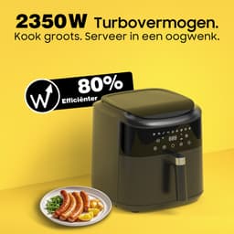 AIMASON AF80D10 - 9L XXL Airfryer - Digitale Energiezuinig en met weinig olie Heteluchtfriteuse - 2350W Snel Koken - 9-in-1 - Schudherinnering - Warmhoudfunctie - Metalen Binnenkant — thumbnail 5