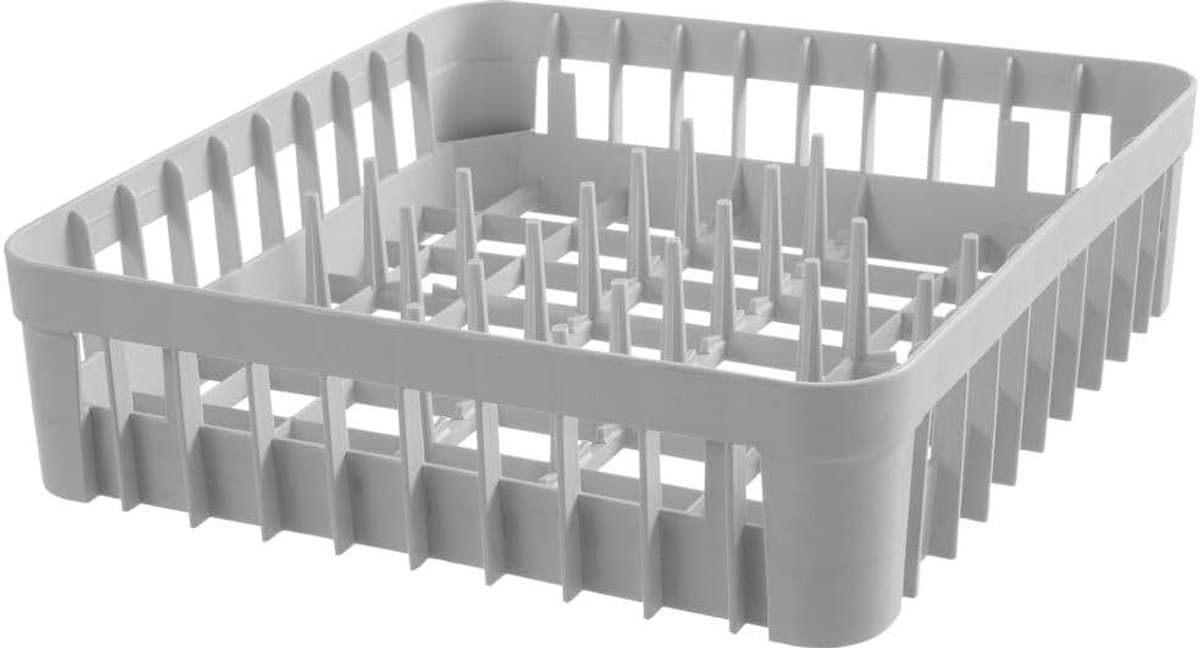 Vaatwaskorf - Glazenrek - Glazen Reinigen - 20 Steunpinnen - 400x400x110mm - Grijs — afbeelding 1