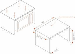 Magnetron – Microgolfoven – Solo Magnetron – Microgolfoven Onderbouw – Oven – 700 Watt Vermogen – 17 Liter Inhoud — thumbnail 2