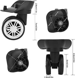 Bediffer 1Pair Outdoor Dubbele Rij Grote Wiel Disselbox Code Koffer Accessoire voor Reizen — thumbnail 3
