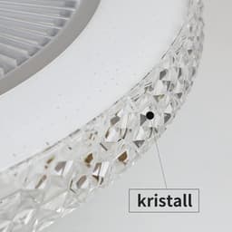 Glitzerlife-Plafond ventilator met verlichting – LED ventilator plafondlamp met afstandsbediening –Stille plafondventilator – Ø48,5 cm – dimbaar – kristal – zomer- en winterstand – voor woonkamer en slaapkamer — thumbnail 4