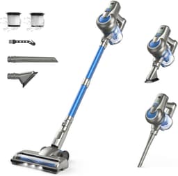 DVDSS® Steelstofzuiger - 6-in-1 - Voor dierenharen, tapijt, harde vloeren - 23kPa zuigkracht - Grijs/Blauw — thumbnail 1
