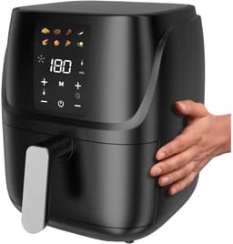 RONN® Airfryer XXL - Mini-oven - Heteluchtfriteuse - 3L - 8 Programma's - Zwart - 33cm x 31cm x 25cm — thumbnail 4