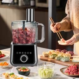 Keukenmachine met 2,5 liter Kom – Professionele Voedselverwerker voor Snijden, Hakken, Pureren & Deeg – Voor Thuis & Horeca – EU-stekker — thumbnail 5
