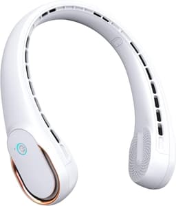 Nekventilator Draagbare Persoonlijke Ventilator - 4000mAh Sterke Wind - 360° Koeling Geen Haarophoping - Snel opladen Lange Gebruiksduur - voor Dames, Mannen - Zwart - 1 Stuk — thumbnail 1