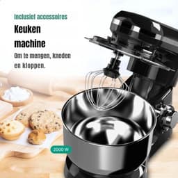 DYNA® Mixer met mengkom - Mixer - Mixer met mengkom keukenmachine - Zwart -‎39x 24x 31cm ; 5.85 kg — thumbnail 3