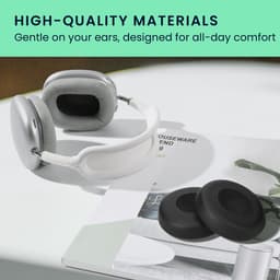 kwmobile 2x oorkussens geschikt voor Jabra Evolve 65 SE - Earpads voor koptelefoon in zwart — thumbnail 2