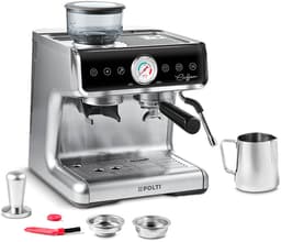 Polti Coffea G50S Espressomachine met Koffiemolen – 15 bar – 2,8L – Zilver — thumbnail 1
