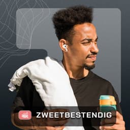 Tech Essentials FlexBeat - Draadloze Oordopjes met Active Noise Cancelling - Bluetooth 5.4 - In Ear Sport Oortjes voor Hardlopen - Microfoon - Earbuds met Oplaadcase - Muziek - Wit — thumbnail 4