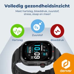 Denver Smartwatch - Android & iOS - Volledige Belfunctie - 100 Sportmodi - Sporthorloge - Hartslagmeter - Bloeddrukmeter - Stappenteller - SWC195 — thumbnail 2