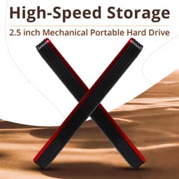 Externe Harde Schijf - Draagbare Opslag - Data Back-up - Snelle USB 3.0 - 1 TB Capaciteit - Rood — thumbnail 2