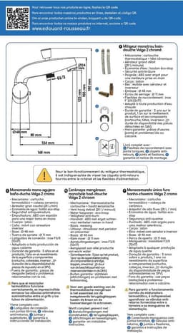 Thermostaat Batterij voor Badkamer Douche Chroom - Nauwkeurige Temperatuurregeling — thumbnail 4