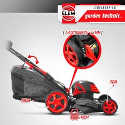 Elektrische Grasmaaier - Tuinmachine Motor - Gras Onderhouden - Stalen Maaibehuizing - 46 Cm Breedte — thumbnail 4