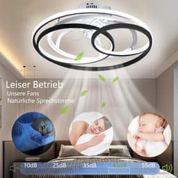 Moderne plafondventilator met verlichting en afstandsbediening voor woonkamer en slaapkamer — thumbnail 4