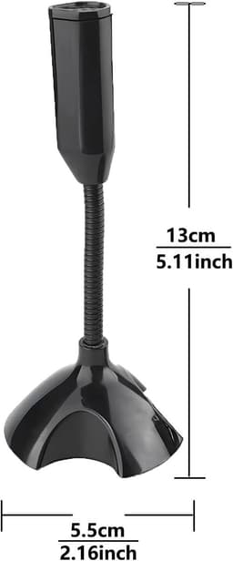 Verstelbare Ophalsboet Mini voor Laptop/Desktop Computers PC Microfoon, Plug and Play, Driver-Vrije Bureau Microfoon, Opnames, Spellen, Streaming, Podcasts. (3.5MM) — thumbnail 3