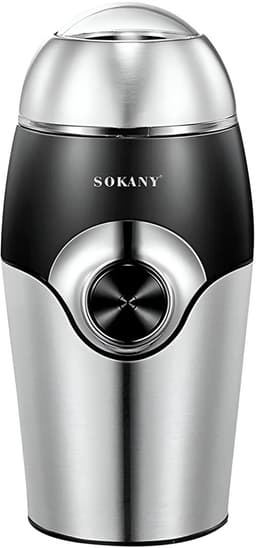 Sokany, Elektrische Koffiemolen 150W Capaciteit 50g, Zwart / Zilver — thumbnail 1