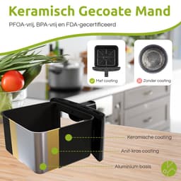 Kyvol AF60 Airfryer - Heteluchtfriteuse 8 standen | 1350 Watt | Groot volume | Bakken, Frituren of Airfryen | Airfryers — thumbnail 4
