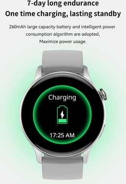 SAMTECH Smartwatch Amoled HD Pro - Heren & Dames – horloge – Geschikt voor iOS & Android - NFC, Stappenteller, Calorie Teller, Slaap meter – Grijs — thumbnail 3