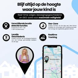 Protectly® GPS Horloge Kind Met Simkaart - SOS-Knop - Smartwatch Kinderen - Smartwatch Kind - GPS Tracker Kind - 4G - Videobellen - HD Camera - Whatsapp en SMS - Elke polsmaat - Incl. Simkaart — thumbnail 5