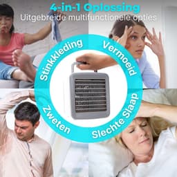 Rision Mobiele Airconditioner - Mini Airco - Luchtbevochtiger - Bureauventilator - Aircooler - USB Aansluitbaar - 3 Koeling Standen & 2 Windsnelheden - Wit — thumbnail 3
