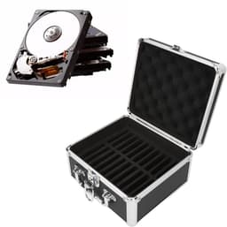 Harde Schijf Beschermdoos, 20 Bays Harde Schijf Opbergdoos Koffer, Waterdichte Harde Schijf Koffer, Draagbare HDD-behuizing met Veiligheidsslot voor 2,5 Inch Harde Schijf, Zwart — thumbnail 1