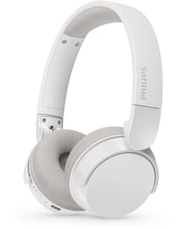 PHILIPS TAH4209WT Lightweight On Ear draadloze Bluetooth Headphones met Passive Noise Isolation - 55 uur afspeeltijd, natuurlijk geluid, heldere gesprekken, Dynamic Bass, 2 uur USB-laden - Wit — thumbnail 1
