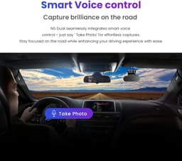 Dashcam voor Auto - WiFi - Super compact - Dashcams - Dubbele camera - FullHD video - met Hw-kit - Zwart — thumbnail 4