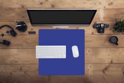 Muismat - Muismat xxl - Mousepad - Muismat blauw - Blauw - Effen - Muismat xl - Gaming muismat - 50x50 cm - Bureau onderlegger - Bureaumat - Muismat xxl blauw - Muismatten — thumbnail 3