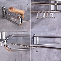 Magnetronrek - Keukenorganizer - Opbergruimte creëren - Stabiel roestvrij staal - 60 cm - Zilver — thumbnail 3