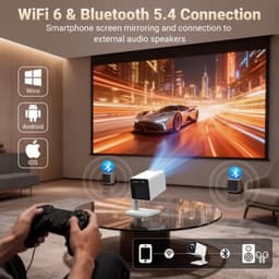Beamer LCD - 1280 x 720 Resolutie - 1920 x 1080 Output - Optische Glazen Lens - Voor Thuisbioscoop - Smart Projector — thumbnail 4