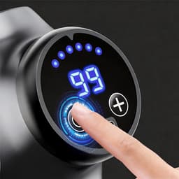Massageapparaat Spieren - Compacte Massage Gun met 8 Opzetstukken - Draadloze Body Massager voor Schouders, Armen en Benen — thumbnail 4
