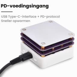 Hete Plaat Soldeerplaat, Verwarmingsmat Mobiele Telefoon Reparatie, Lastafel, Verwarmingssolderplaat Lasser, Hete Voorverwarming Lasstation, 20 V Mini Smart Thermostaat voor Reparatie DIY Laboratorium — thumbnail 3