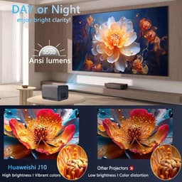 Beamer J10-EU - 3500 ANSI Lumen - 1920 x 1080 Resolutie - LCD - Android Smart Home Theater - Wit - Voor Binnen En Buiten — thumbnail 3
