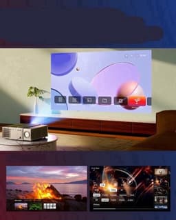 Beamer - Projector - Mini Projector - Full HD 1080P - 5G WiFi LED - 4K Video - 30W Speaker – Home Theater Bluetooth Projector — thumbnail 3