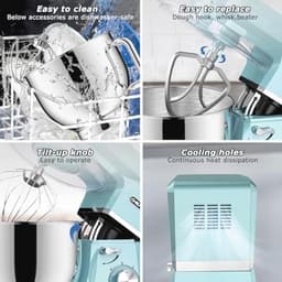 Krachtige Keukenmachine 2000 W met Kneed- en Roerfunctie, 6 Snelheden, Geluidsarm en RVS Kom van 7,2 l — thumbnail 3