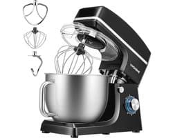 7.5 Quart 660W 6-Speed Stand Mixer - Zwart