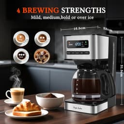 Taylor Swoden 30APQ - Filter koffiezetapparaat - 1.8L - Ijskoffie-modus - Met Timerfunctie en LCD-display - RVS/Zwart — thumbnail 5