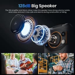 FOSSiBOT F110 Pro 5G robuuste smartphone, 20 GB RAM + 128 GB ROM, 6,745 inch HD+ scherm, 10000 mAh batterij, 50 MP AI-camera, NFC & vingerafdruk & gezichtsontgrendeling - Oranje — thumbnail 4