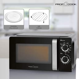 Magnetron met Grillfunctie 17 Liter Inhoud 700W Magnetron 900W Grill Zwart — thumbnail 4