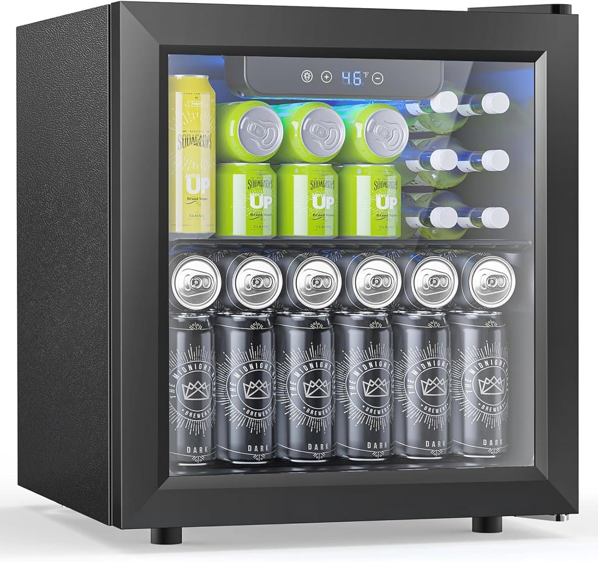 Mini-koelkast voor 55 blikjes - Compacte drankkoeler met digitale temperatuurregeling voor thuis — afbeelding 1