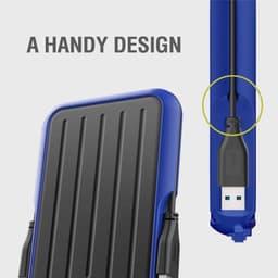 Robuuste 1TB Externe Harde Schijf - Schokbestendig en Waterbestendig - Draagbare USB 3.0 Harde Schijf voor PC, Mac en Laptop — thumbnail 2