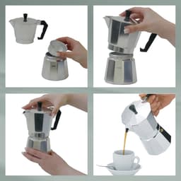 Espressomachine voor 3 kopjes - Aluminium — thumbnail 4