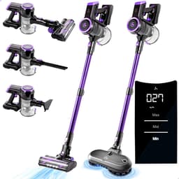 AG4200+ Steelstofzuiger Draadloos – Met Dweilfunctie 2 in 1 – Deep Purple – Krachtige Stofzuiger Zonder Zak – Geschikt voor Dierenharen – Compact & Lichtgewicht Kruimeldief — thumbnail 1