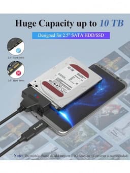 SATA naar USB 3.0 Adapter voor 2.5 inch SSD/HDD - Externe Converter en Kabel — thumbnail 4
